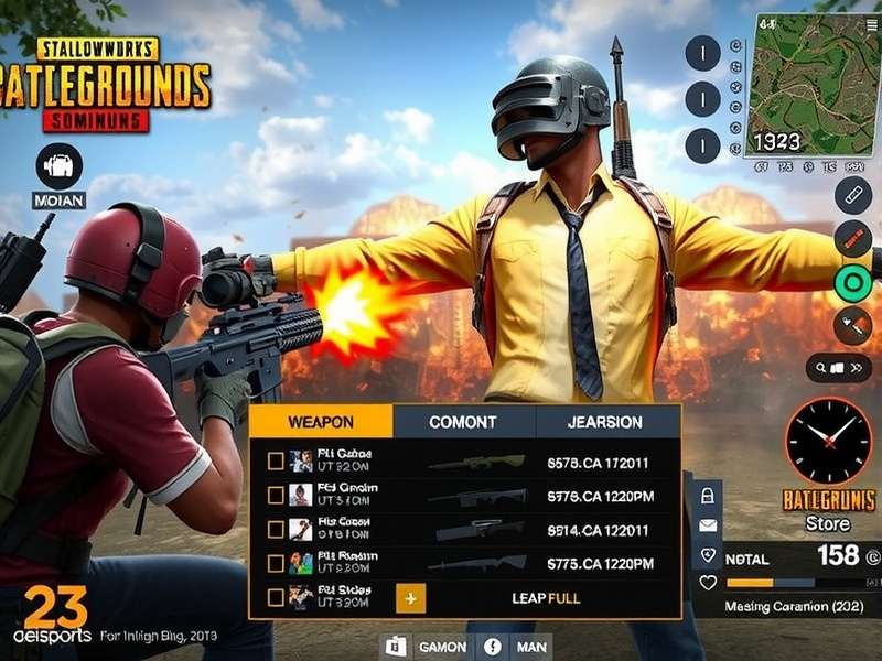 PUBG Warrior Dominator gameplay screenshot showing intense battle action